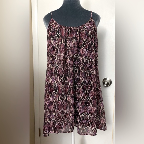 Show Me Your MuMu Purple Snake Print Mini Dress Size Medium - Picture 1 of 8